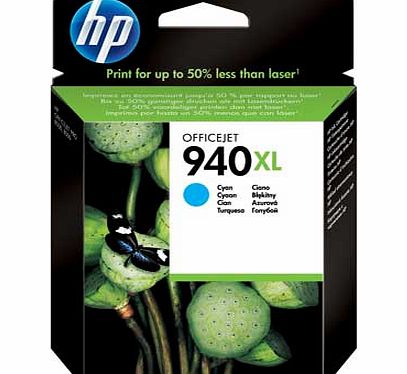 HP C4907AE No. 940 XL Ink Cartridge - Cyan