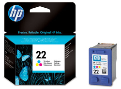 HP Genuine Tri-Colour HP22 Ink Cartridge - C9352AE