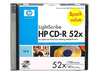 LightScribee CD-R 700MB 52x Media Jewel Case 5PK