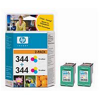 HP No.344 Tri-Colour Print Cartridge (2 Pack)