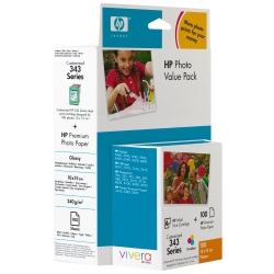 HP Photo Paper And 2 Cartridge Value Pack