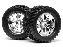 Hpi Goliath Tyre 7 On Tremor Wheel Chrome with 17mm