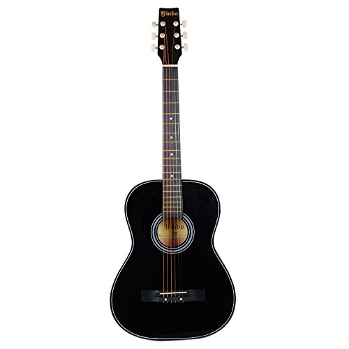 HST Acoustic Concert Classic Guitar 38`` Full Size Beginners Starter Learn 6 Strings Black