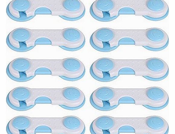 HUGBABY BBAC004 10 PCS ADHESIVE KIDS CHILD BABY SAFETY CABINET DOOR FRIDGE DRAWER CUPBOARD LOCK