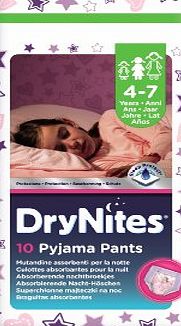 Huggies DryNites Pyjama Pants for Girls - 4 to 7 Years, 3 x Packs of 10 Pants