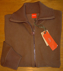Boss - Full-zip Fleece Jacket with Rib Collar