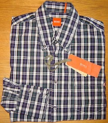 Boss - Long-sleeve Cotton and#39;America Checkand39; Shirt