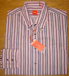 Boss - Long-sleeve Cotton Stripe Shirt