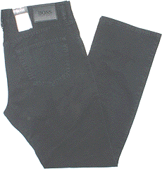 Boss - Navy Cotton Stretch Jeans Leg: 34