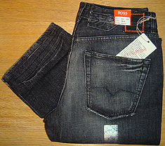 Boss - Vintage Black Denim Jeans Leg: 34and#39;and39;