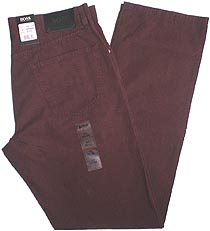 Boss - Wine Cotton Jeans Leg: 34`