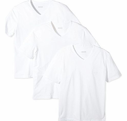 Hugo Boss 3-Pack Cotton Classic V-Neck T-Shirts, White Size: X-Large