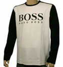 Black and White Long Sleeve Logo T-Shirt (Green Label)