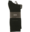 Hugo Boss Black Cotton Socks - 2 Pair Pack