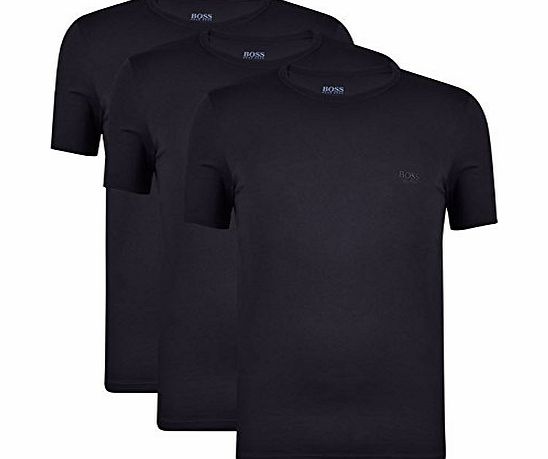 Hugo Boss Boss Black Mens Pack Logo Short Sleeved T Shirts Tee Top Soft Cotton Jersey Black XL