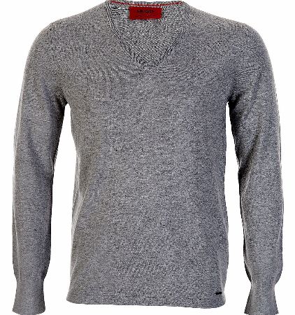 Hugo Boss Cotton Blend Sweater Sorinus Grey