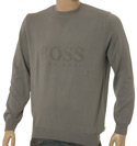 Grey Fine Ribbed Cotton Mix Sweater