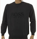 Hugo Boss Mid Blue Fine Ribbed Cotton Mix Sweater. (Green label)
