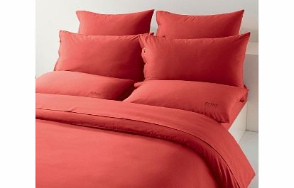 Hugo Boss Plain Dye Bedding Coral Fitted Sheets Double