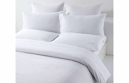 Hugo Boss Plain Dye Bedding White Pillowcase Square