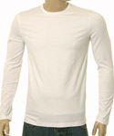 White Long Sleeve Cotton T-Shirt - Red Label