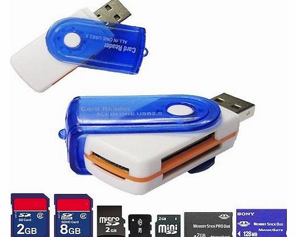 ALL IN 1 USB STICK MULTI MEMORY CARD READER SD MINI SDHC MS MIRO M2 TF MMC