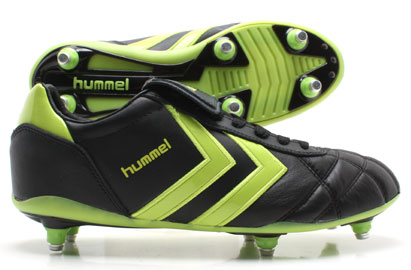 Hummel Football Boots Hummel Old School Star SG Football Boots Black/Neon