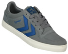 Hummel Stadil Low Grey/Blue Suede Trainers