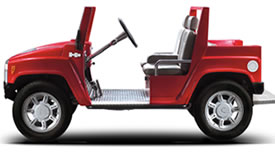 Hummer H3 Golf Buggy Red