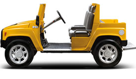 hummer H3 Golf Buggy Yellow