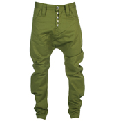 Santiago Army Green Jeans - 34` Leg
