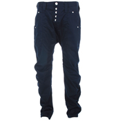 Zanka Dress Blues Drop Crotch Chino Trousers