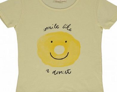 Donut T-shirt Pale yellow `2 years,4 years,6