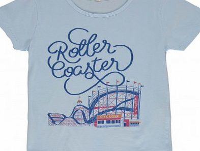 Roller Coaster T-shirt Pale blue `2 years,4