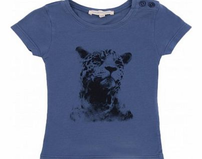 Shark T-Shirt Denim blue `3 months