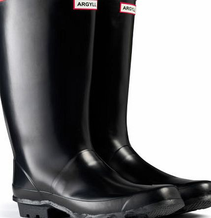 Hunter Argyll Full Knee Wellington Boots - Black