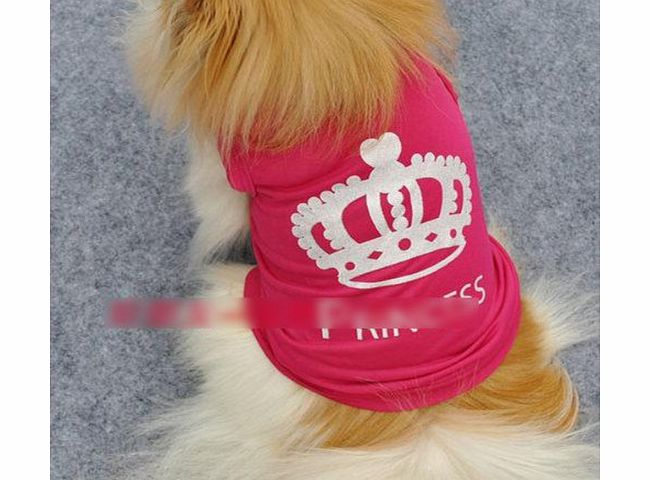 HuntGold New Cute Pet Dog Princess T-shirt Clothes Vest Summer Coat Puppy Costumes Outfit(Size: S)