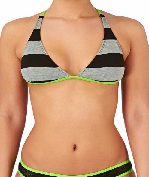 Hurley Womens Hurley Tomboy Stripe Halter Bikini Top -