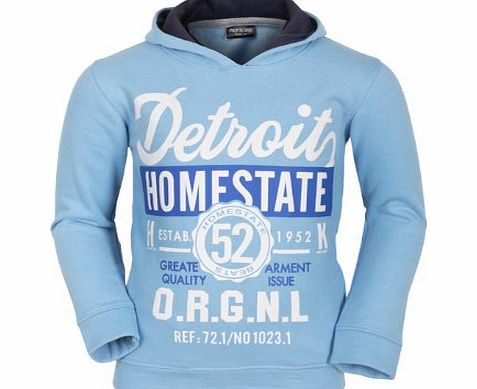 Hurricane Designer Unisex Kids Hurricane Detroit Homestate Hooded Sweatshirt: Blue Age 2