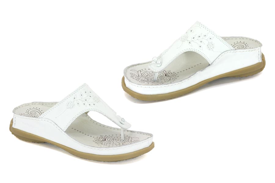 Hush Puppies - Soothing - White Leather