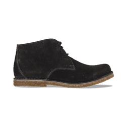 Female Duffy Leather Upper Leather Lining Casual Boots in Black, Camel