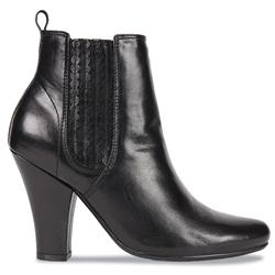 Female FIORELLA LEATHER Upper TEXTILE Lining TEXTILE Lining Comfort Ankle Boots in Black Leather