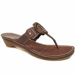 Hush Puppies Female Gladness Leather Upper in Dark Brown