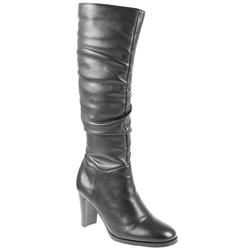 Female Pklsp808 Leather Upper Textile Lining Calf/Knee in Black