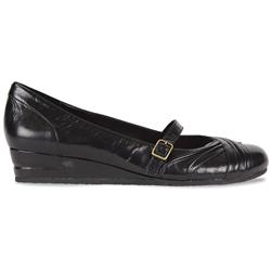 Female QUEENS LEATHER Upper OTHER Lining OTHER Lining Fashion Large Sizes in Black Leather, Dark Brown Leather