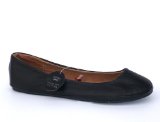 Garage Shoes - Rump - Womens Flat Leather Shoe - Black Size 3 UK