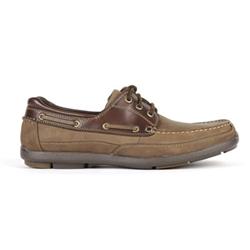 Hush Puppies Male Charlestown Leather Upper Leather Lining Comfort Large Sizes in Brown, Navy