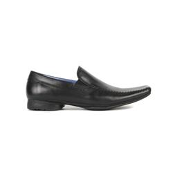 Hush Puppies Male Flynn Leather Upper Leather Lining Comfort Large Sizes in Black
