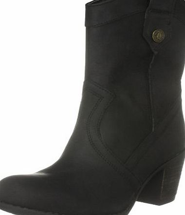 Hush Puppies Womens Fieldfare Cowboy Boots, Black Leather, 4 UK