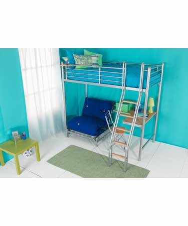 BUNK BED with Futon Chair/Bed desk folding